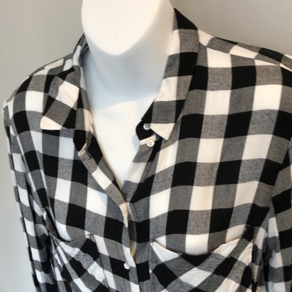 Esprit EDC black and white plaid shirt - Picture 2 of 6